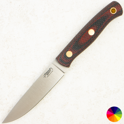 Нож Южный Крест Slender S, Elmax, Micarta Black/Red, Насечка